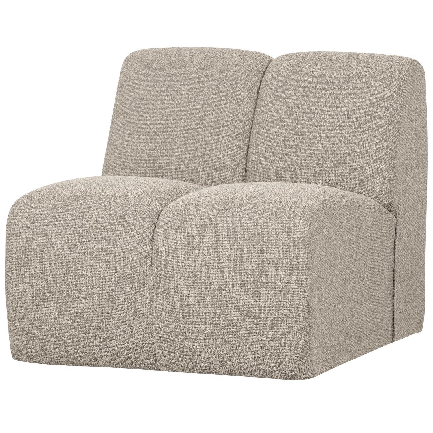 WOOOD Mojo 1-Zits Bank - Bouclé - Beige Melange - 74x80x97