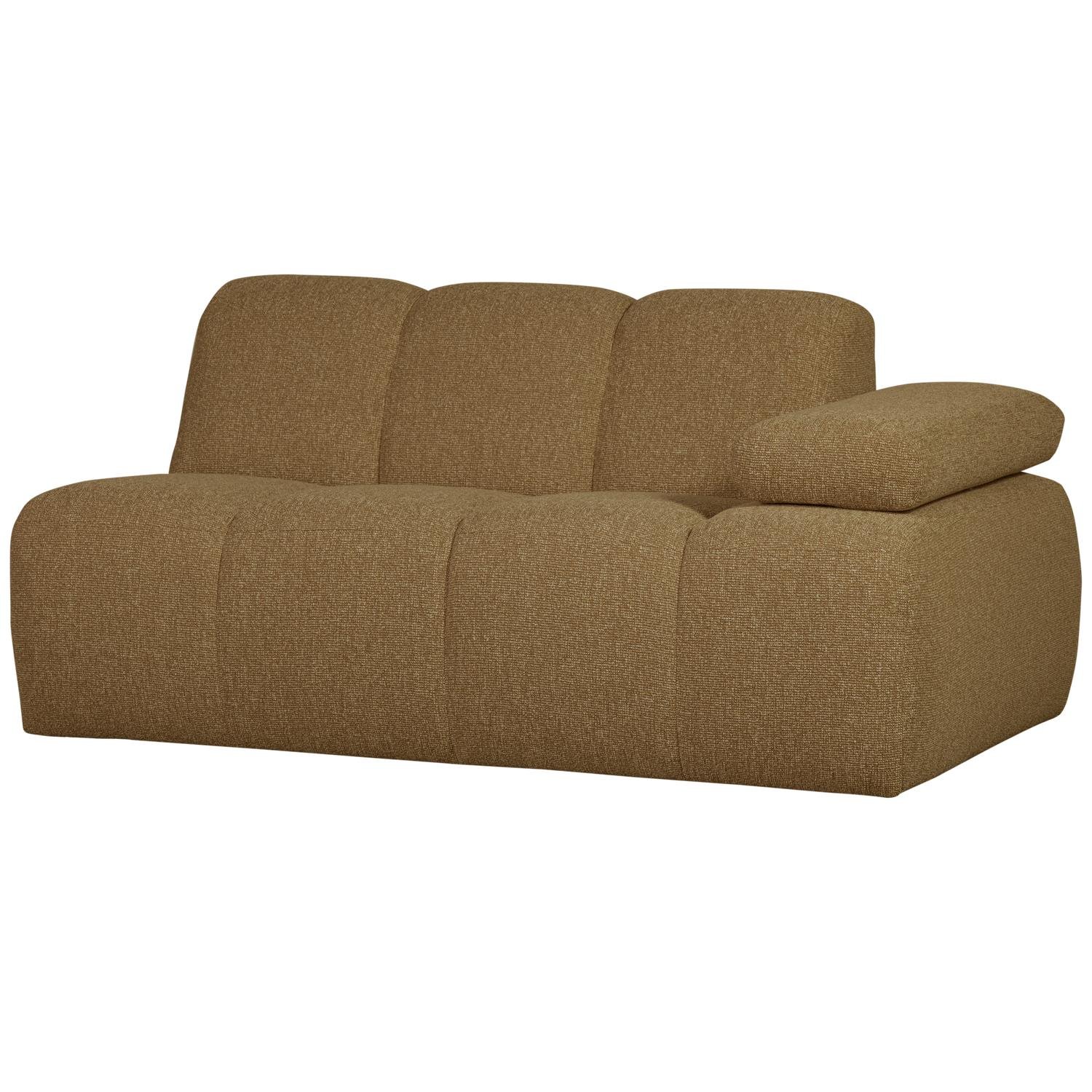 WOOOD Mojo 1,5-Zits Bank Met Arm Rechts - Bouclé - Geel|Bruin