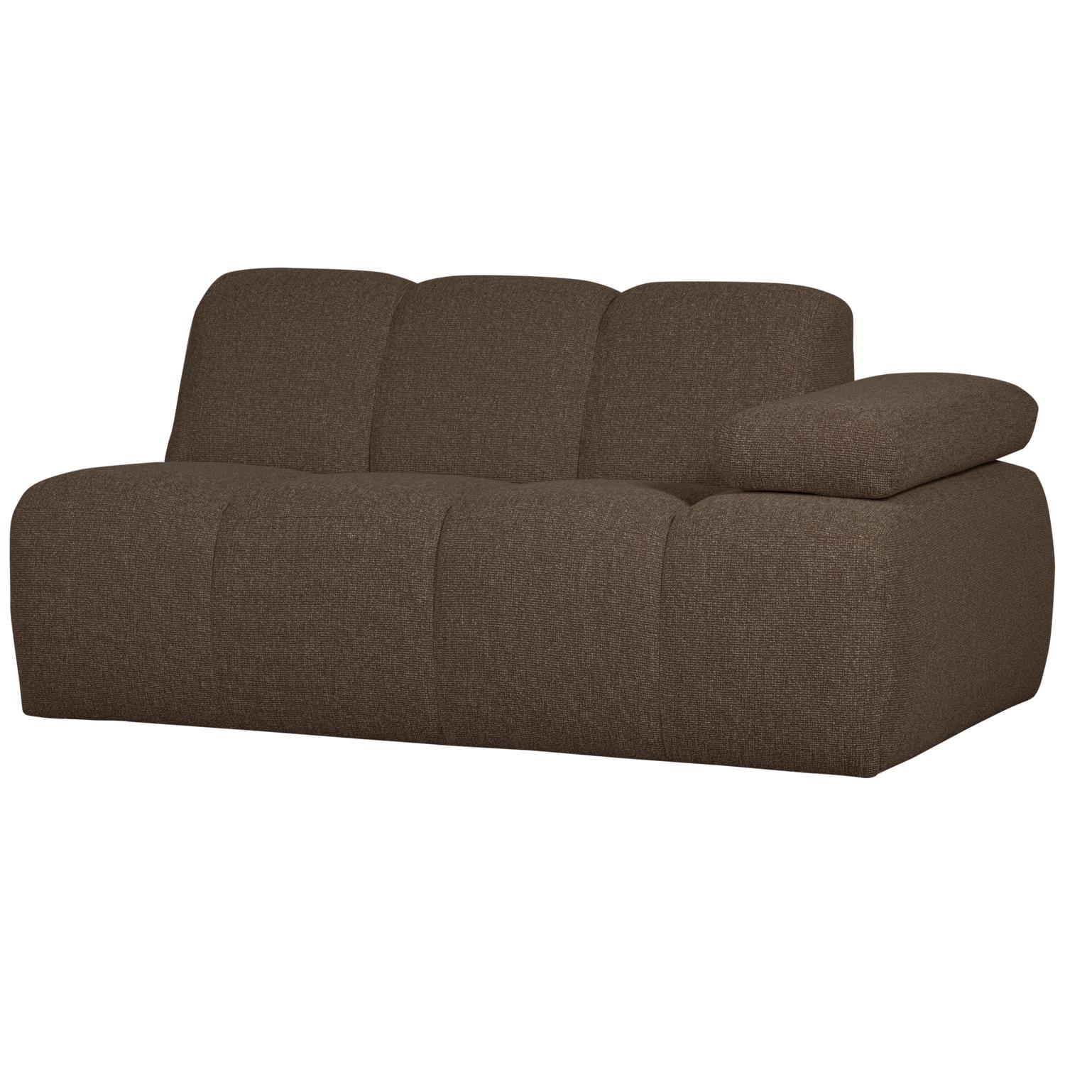 WOOOD Mojo 1,5-Zits Bank Met Arm Rechts - Bouclé - Bruin - 74x160x97