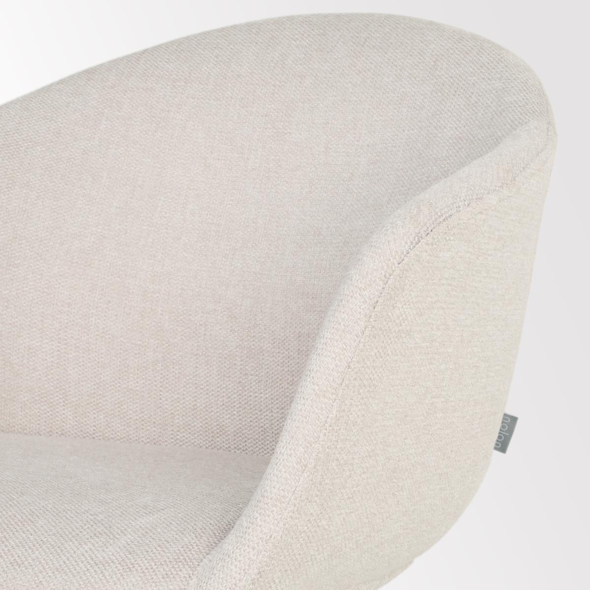 Nolon Nora-Otis Eetkamerstoel Beige - met Armleuning - Wit