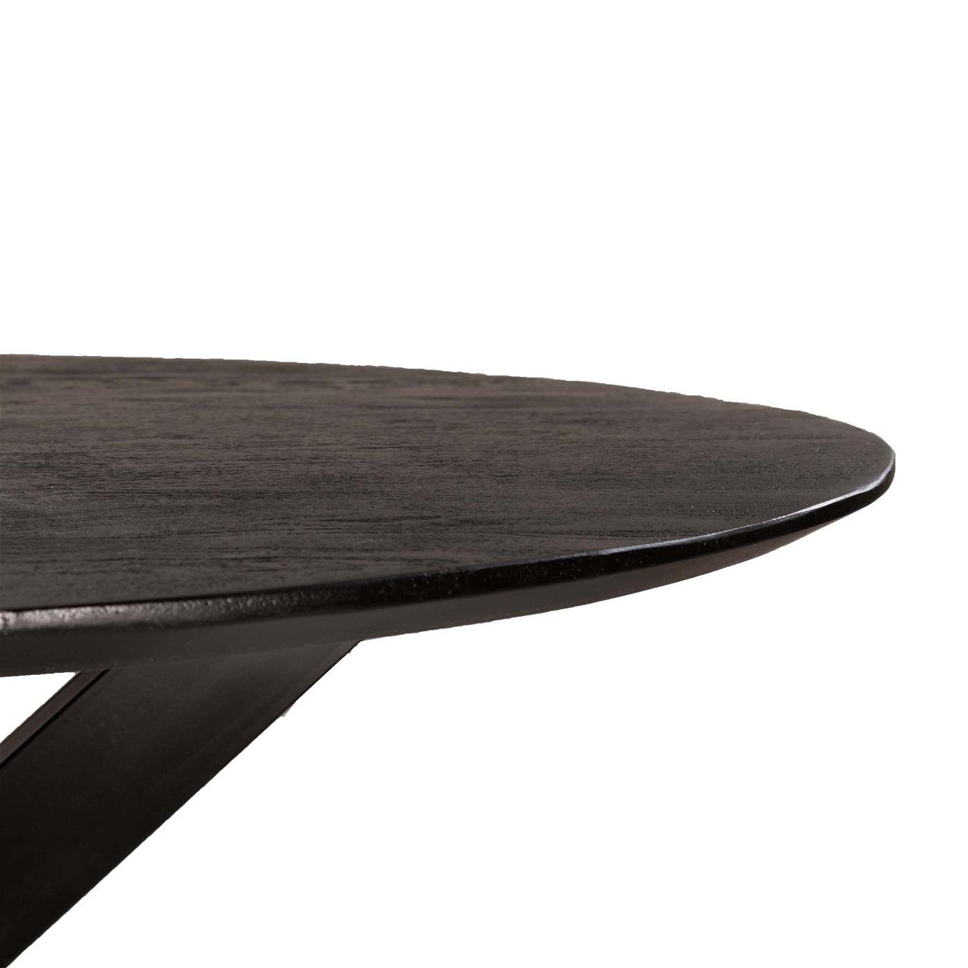 Giga Meubel - Eettafel Zwart Rond 120cm - Matrix Poot - Hotel Chique