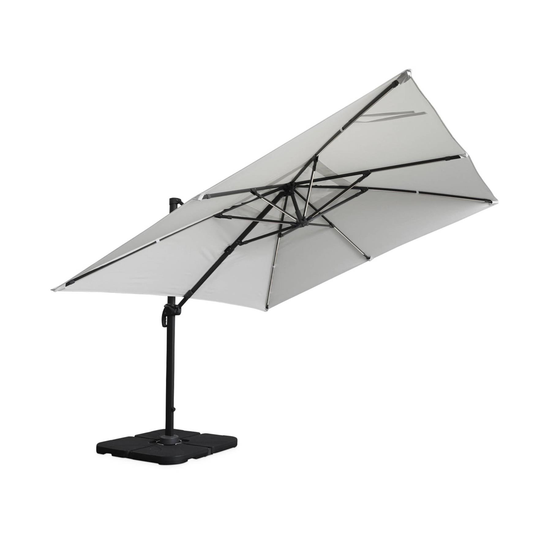 sweeek - Rechthoekige LED parasol 3x3m met hoes