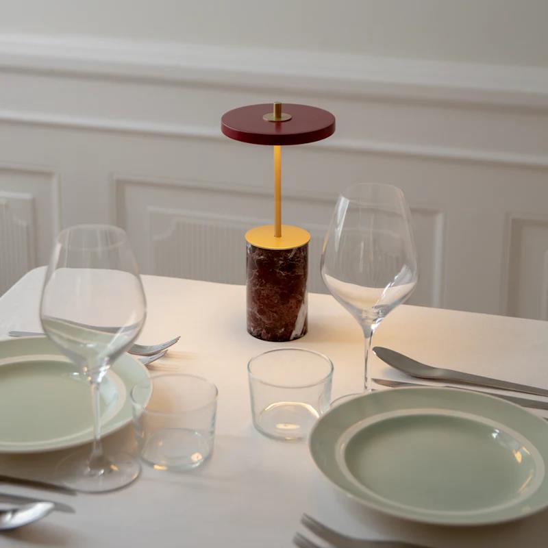Umage Asteria Move Mini Tafellamp Oplaadbaar -  Rood Marmer