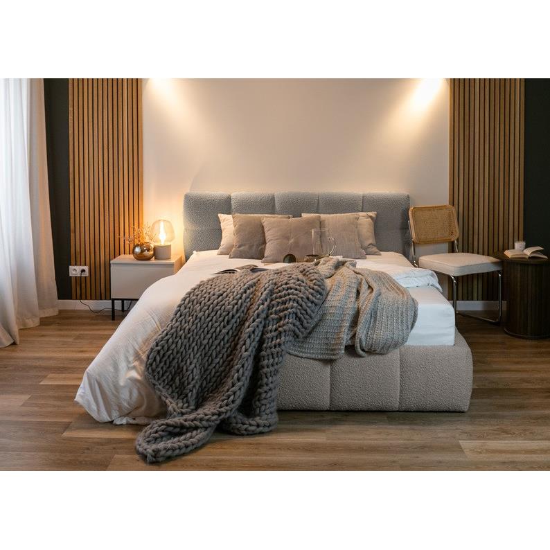 NADUVI Collection Chloe Bedframe 160 x 200 cm - Bouclé - Taupe