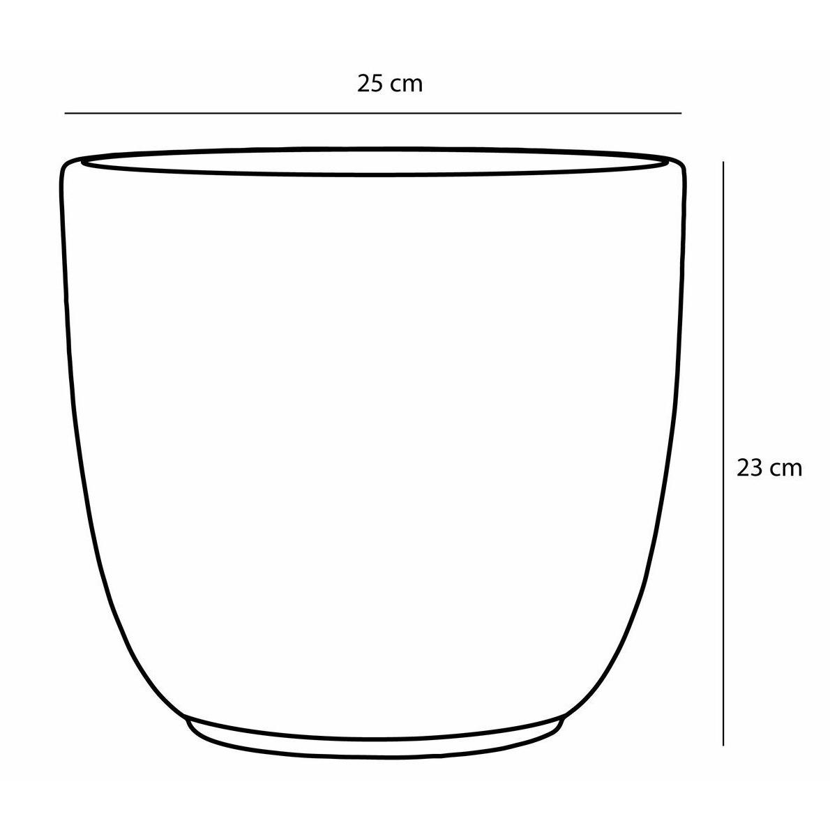 Mica Decorations Tusca Bloempot - H23 x Ø25 cm - Antraciet