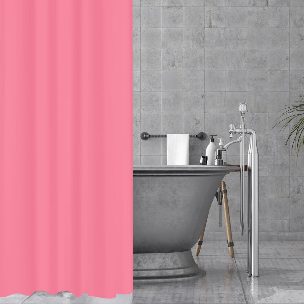 MARBEAUX Roze Douchegordijn met Ringen 180x200 cm Polyester