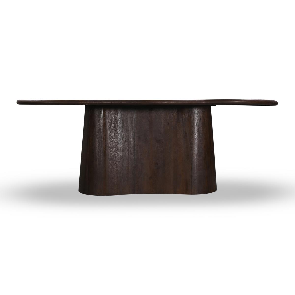 Giga Meubel - Eettafel Jessie Organisch Donkerbruin 260cm