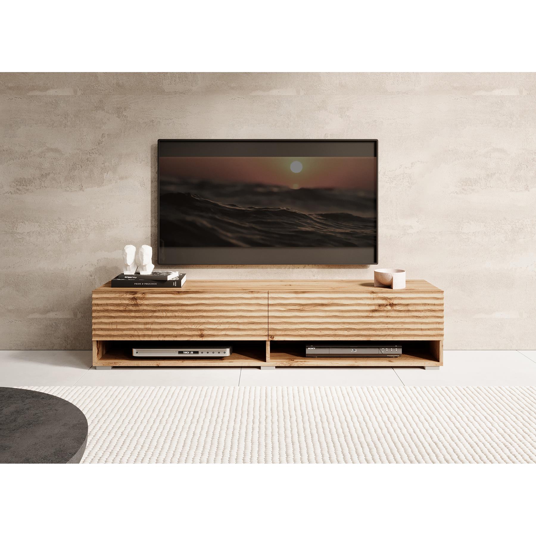 Meubella TV-Meubel Asino - Wave - Eiken - 140 cm