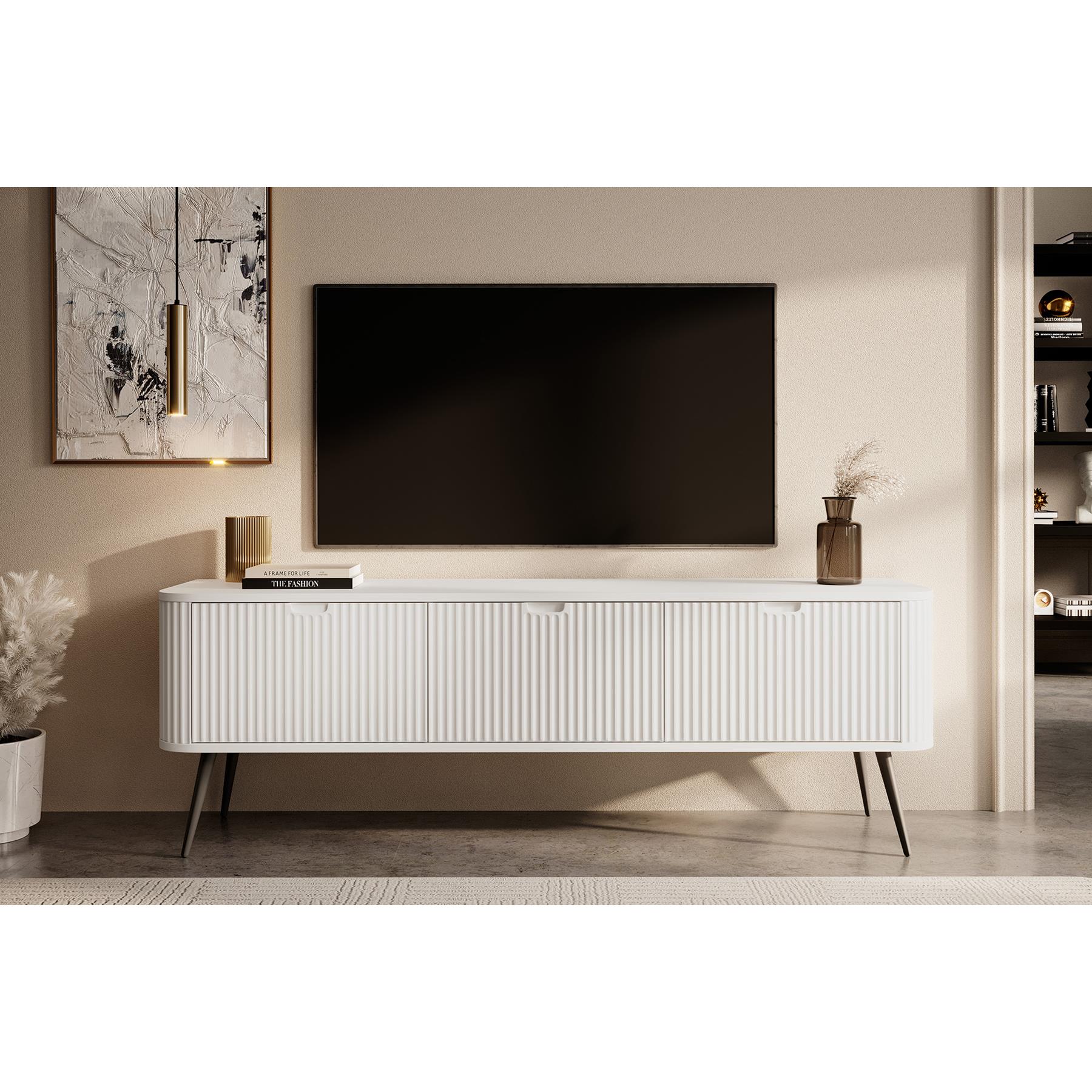 Meubella TV-Meubel Zakari - Wit - 168 cm
