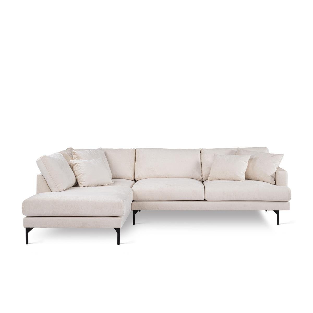Giga Meubel - Hoekbank Stof - Champagne - 3-Zits Links - Loris