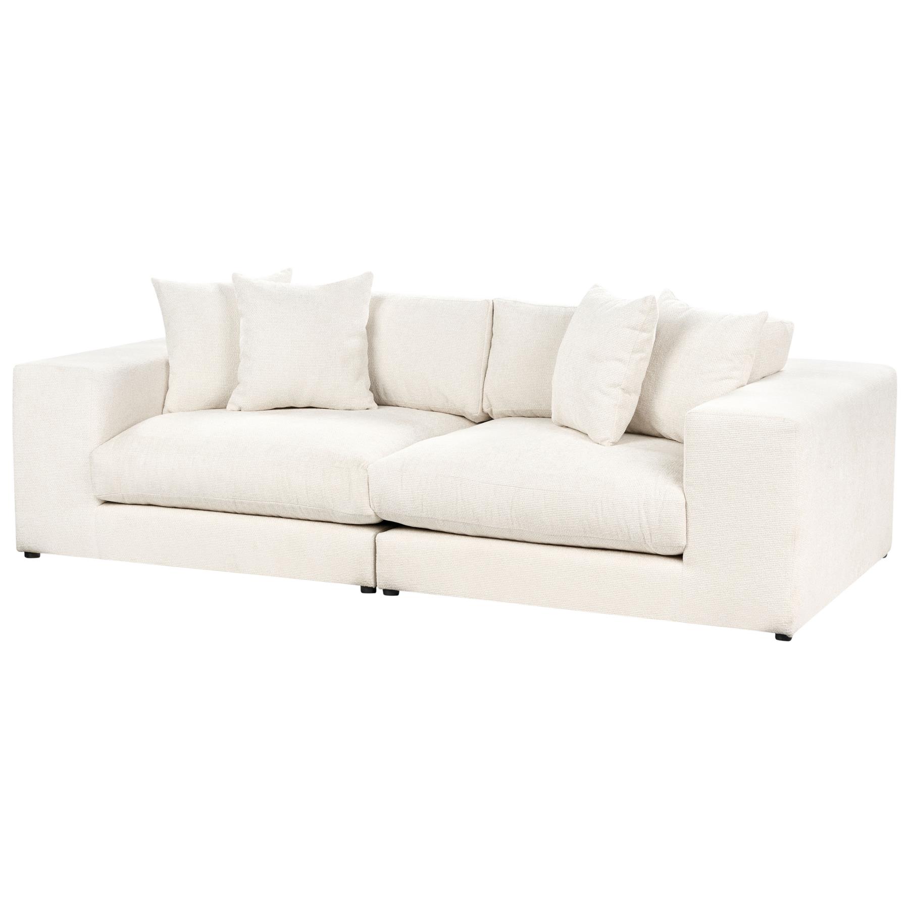 Beliani - GLORVIKA II - Driezitsbank - Wit - Polyester