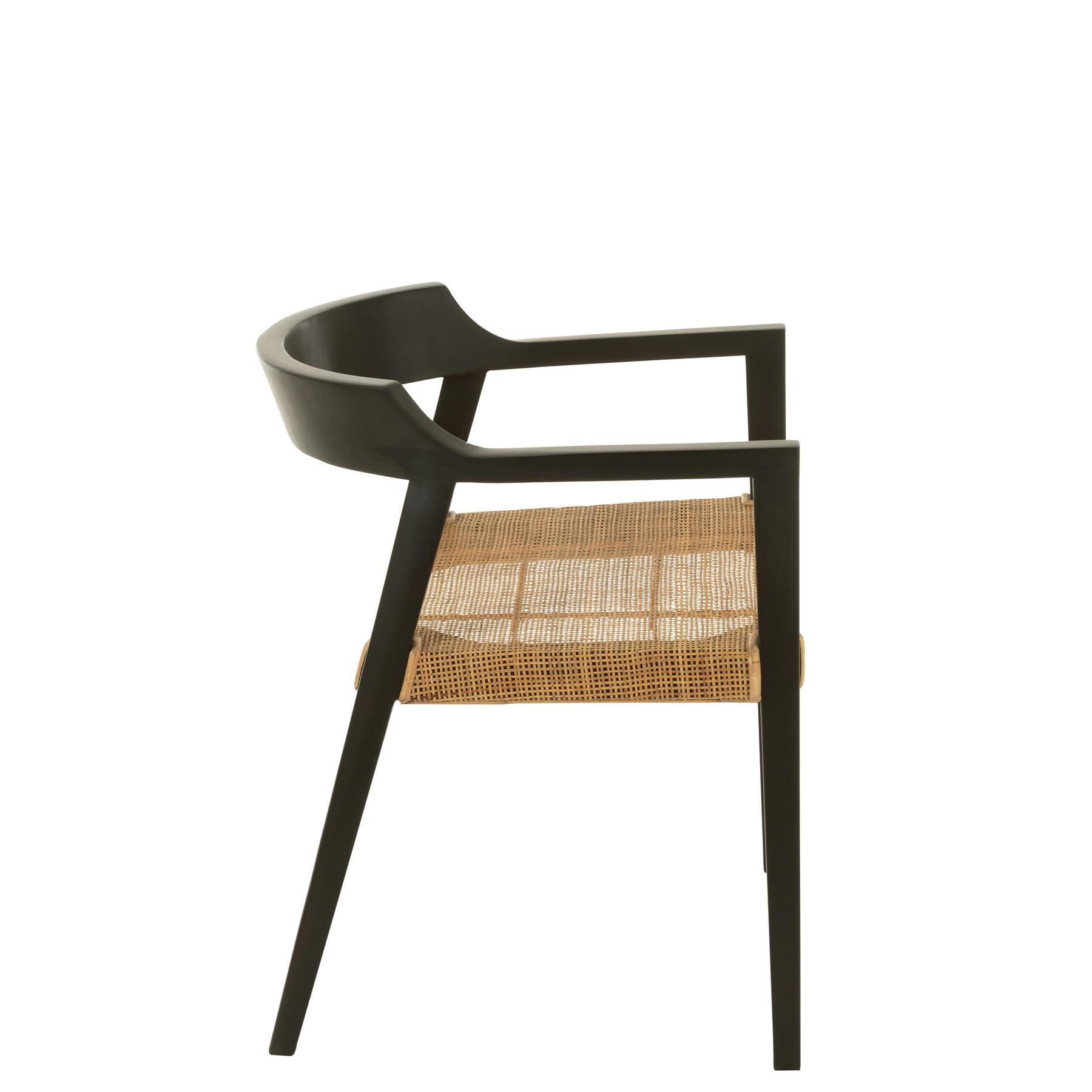 J-Line stoel Emma - hout - zwart|bruin