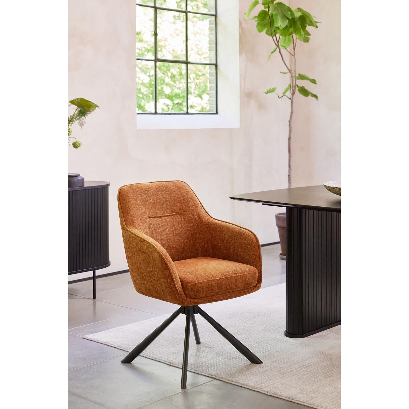 Hygge Interiors Select Avola Draaistoel Roest set van 2