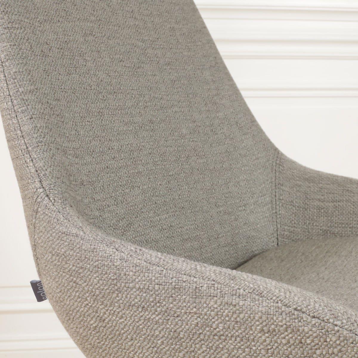 Nolon Nino-Isa Barkruk Warm Grijs - Stof - Zwart Onderstel - 75 cm