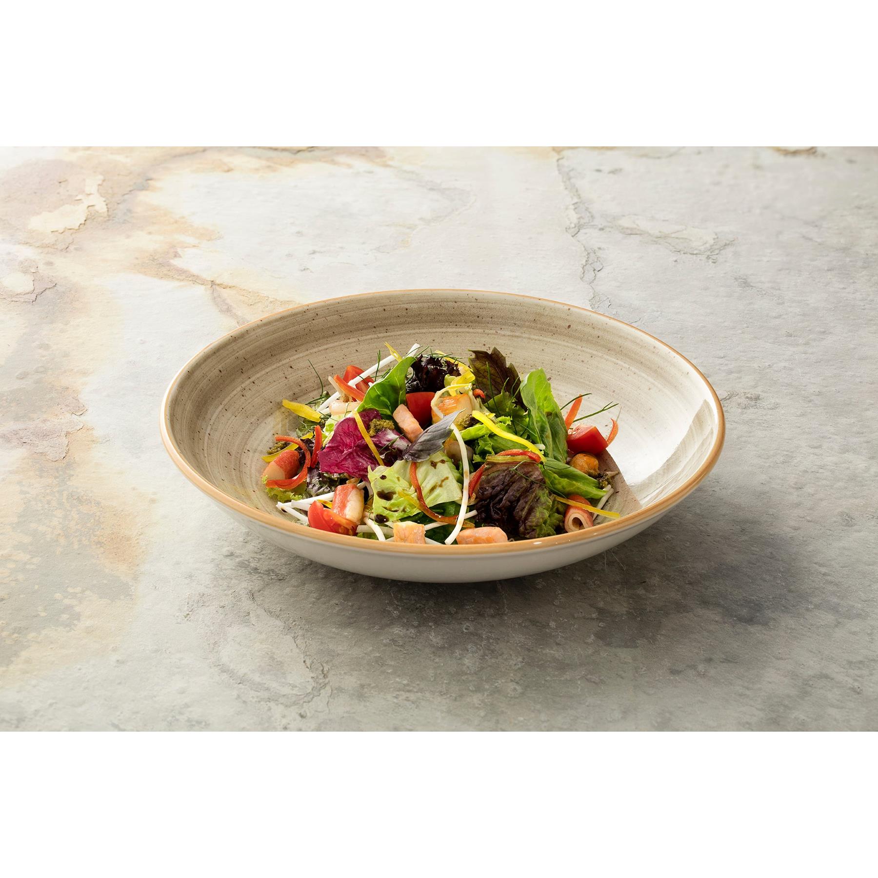 Bonna Diep bord - Aura Terrain - Porselein - 25 cm 1300 cc - set van 6