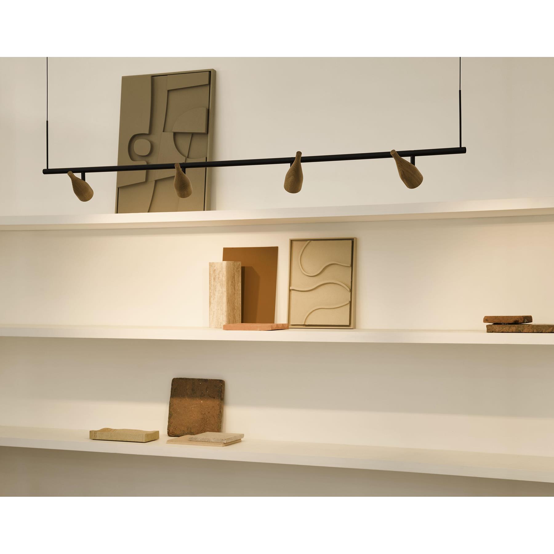 Hollands Licht Timber Line 4 hanglamp LED eiken