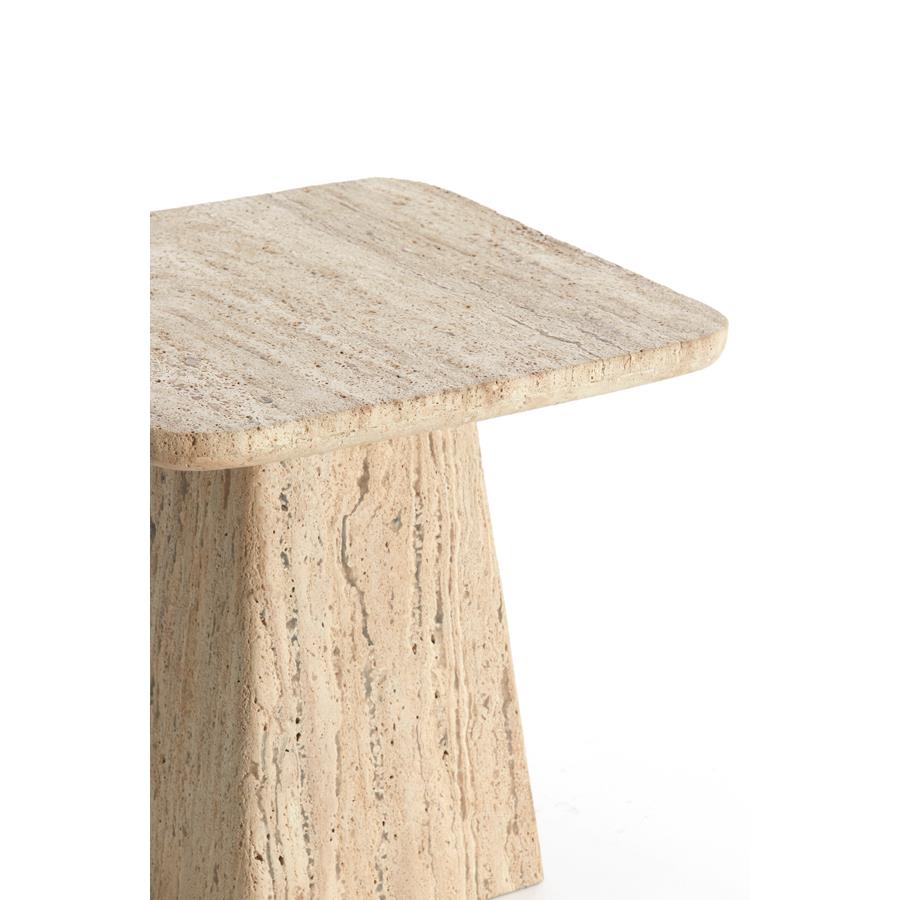 Light&living Bijzettafel 45x45x42 cm KEPAMI travertin zand