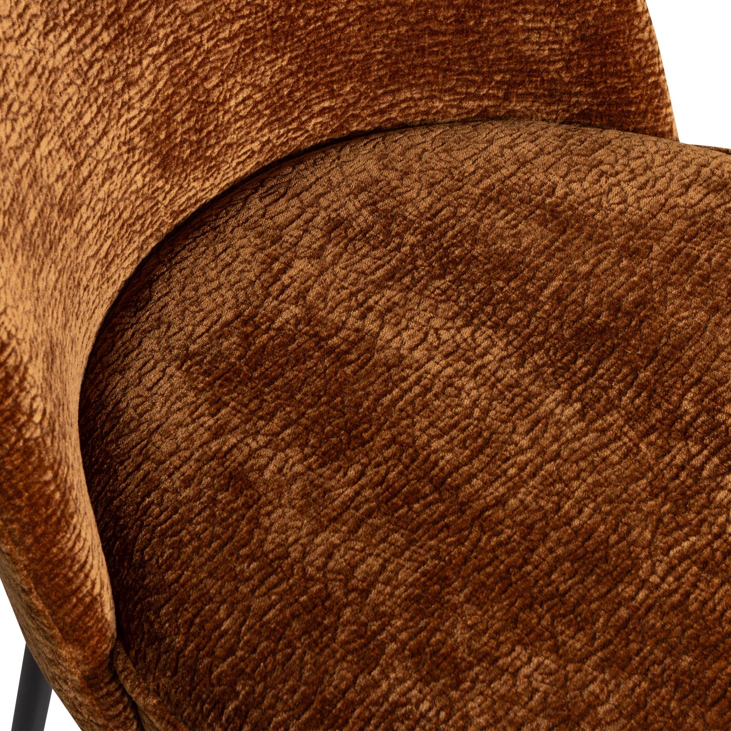 BePureHome Vogue Barkruk H 103 cm - Polyester - Mid Brown