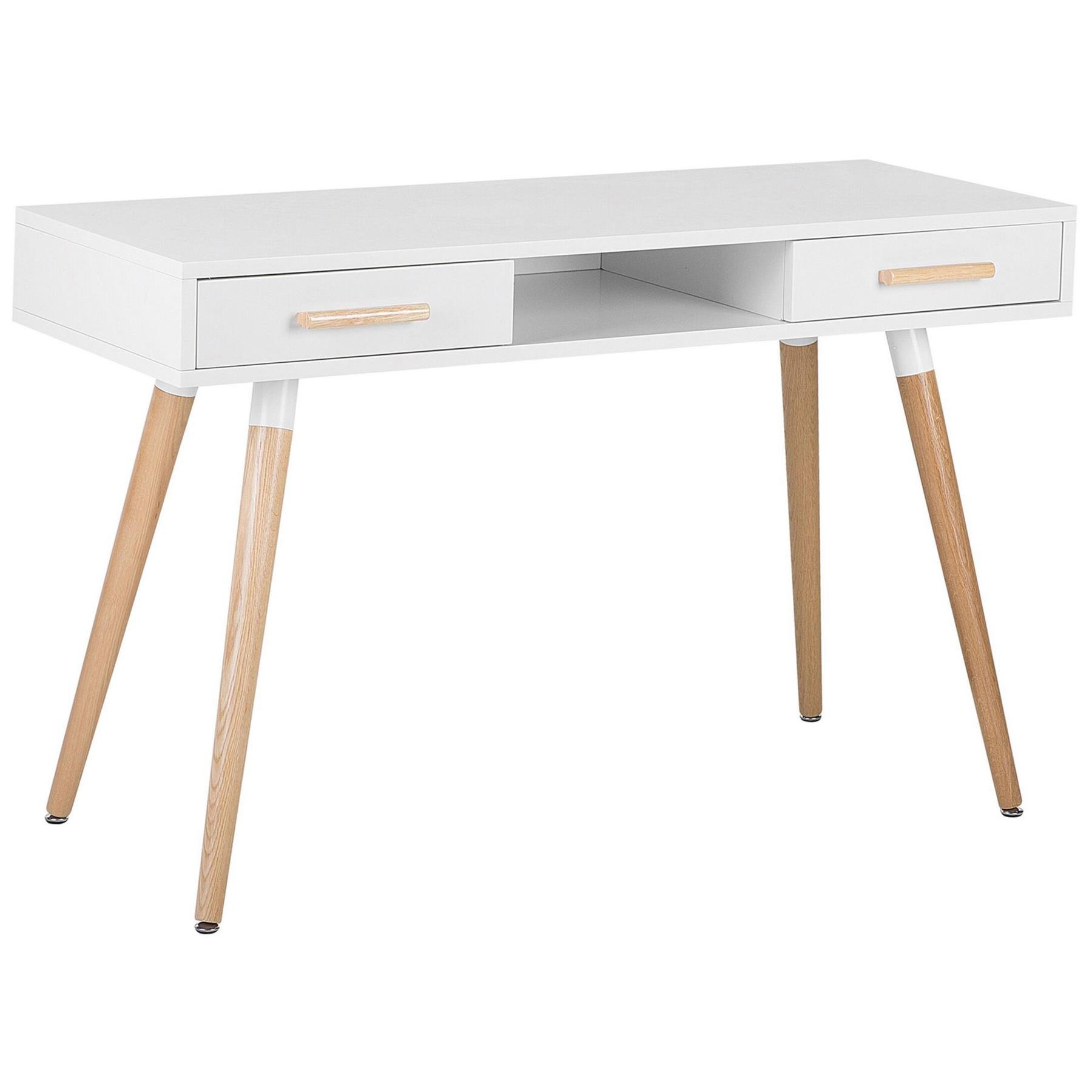 Beliani - FRISCO - Bureau - Wit |Bruin - MDF
