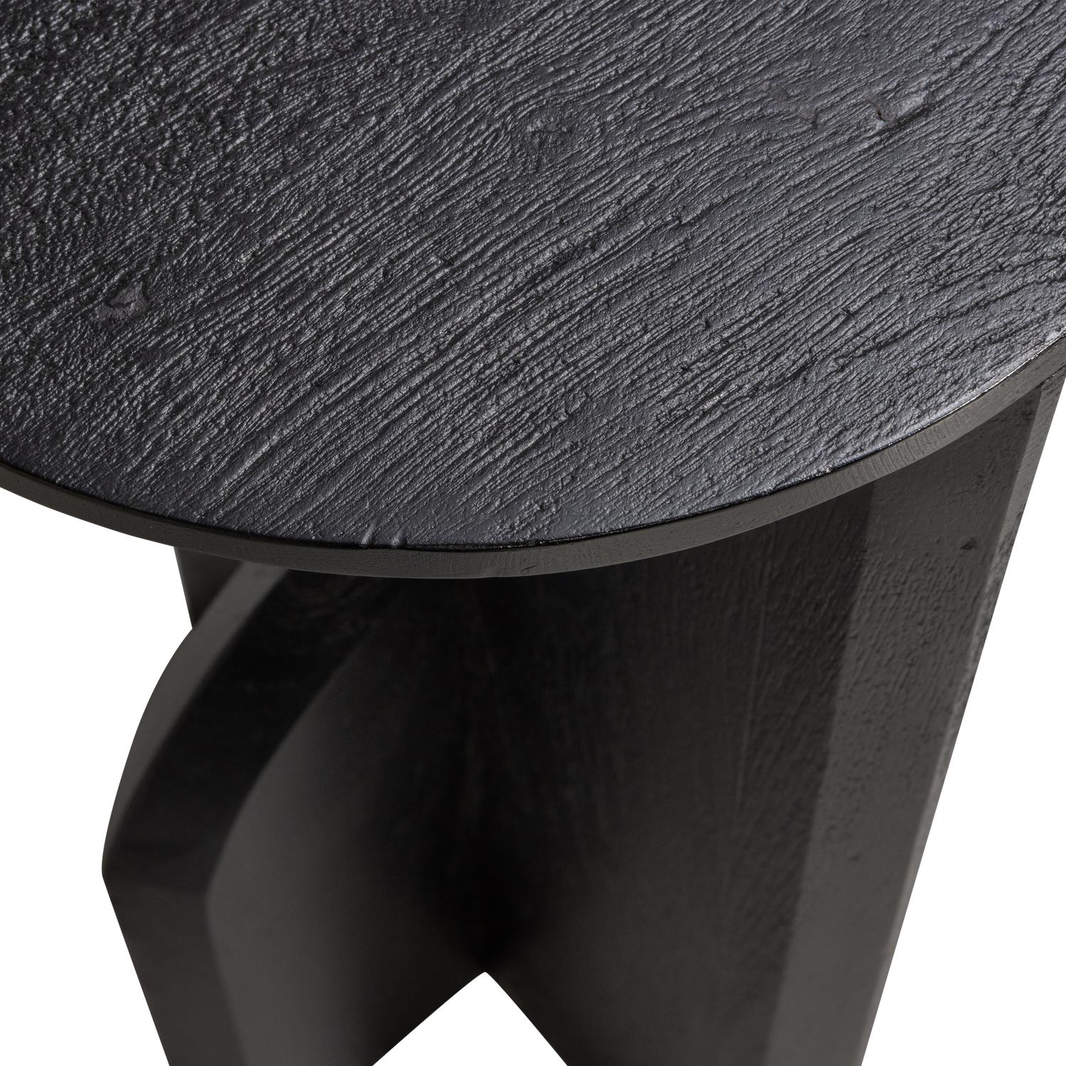 WOOOD smalle bijzettafel Kioni - Acacia Hout - Zwart - 58x30x30 cm