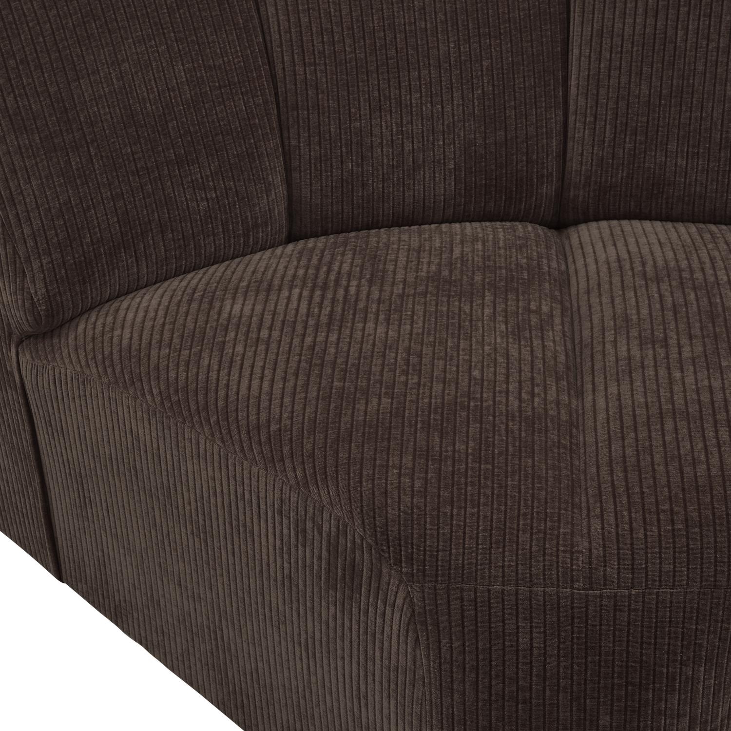 WOOOD Mojo Bank Hoekelement  - Ribstof - Bruin - 75x68x77