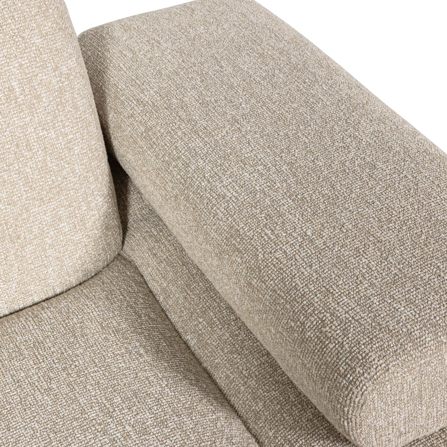 WOOOD Mojo 1-Zits Bank Met Arm Rechts - Bouclé - Beige - 74x120x97