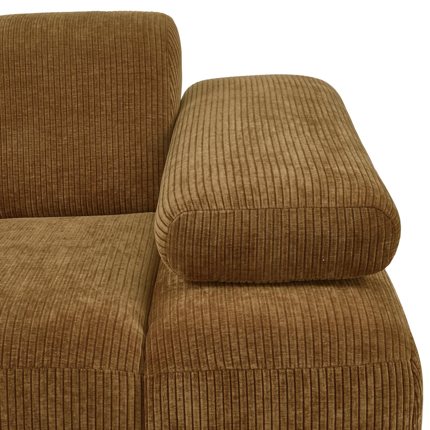 WOOOD Mojo 1-Zits Bank Met Arm Rechts - Ribstof - Geel - 74x120x97