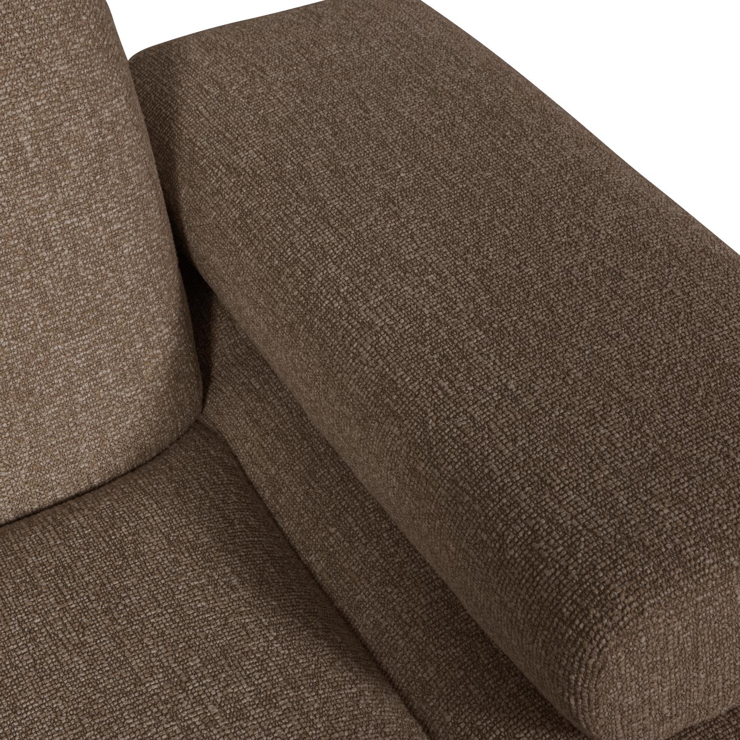 WOOOD Mojo 1-Zits Bank Met Arm Rechts - Bouclé - Bruin - 74x120x97