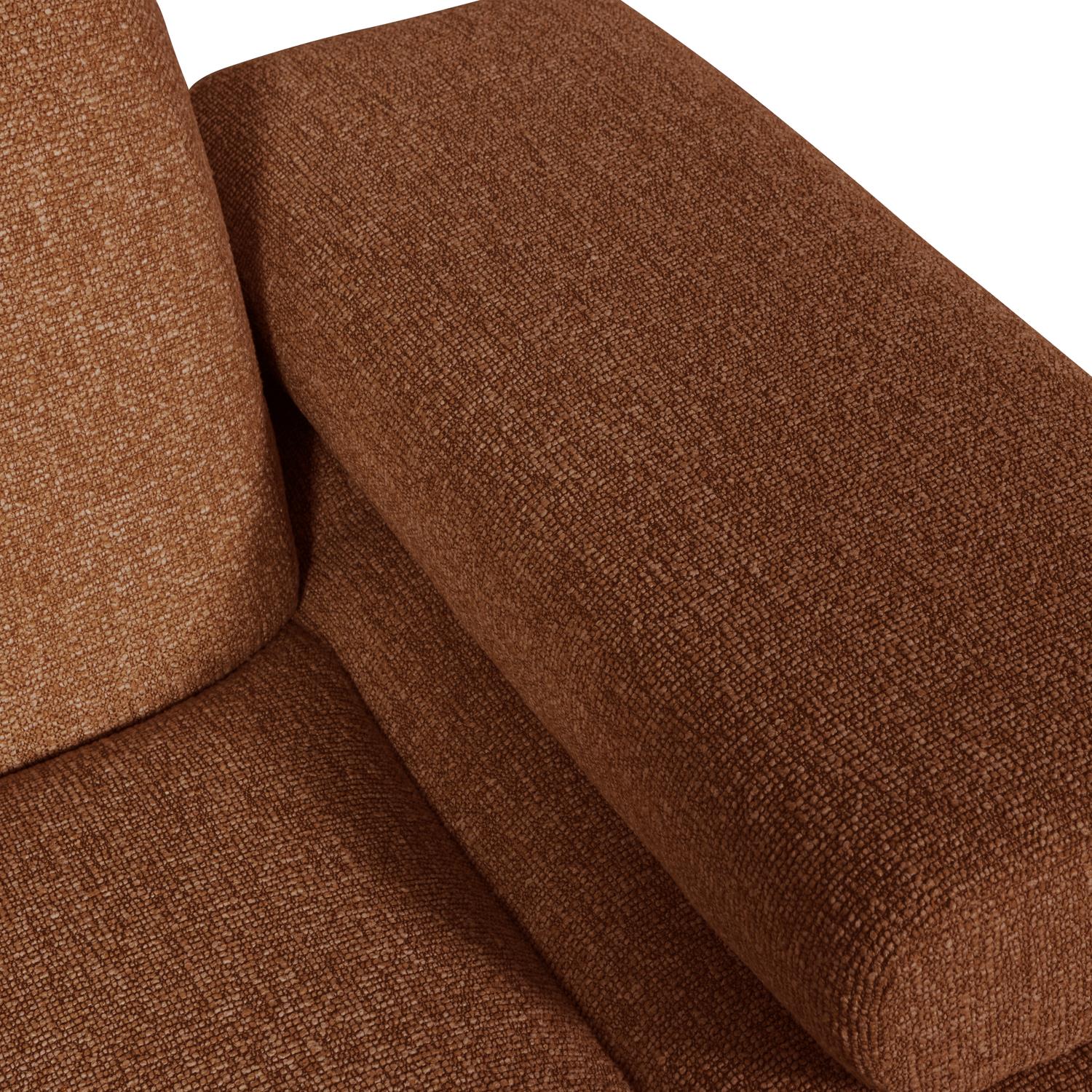 WOOOD Mojo 1-Zits Bank Met Arm Rechts - Bouclé - Roest Bruin Melange
