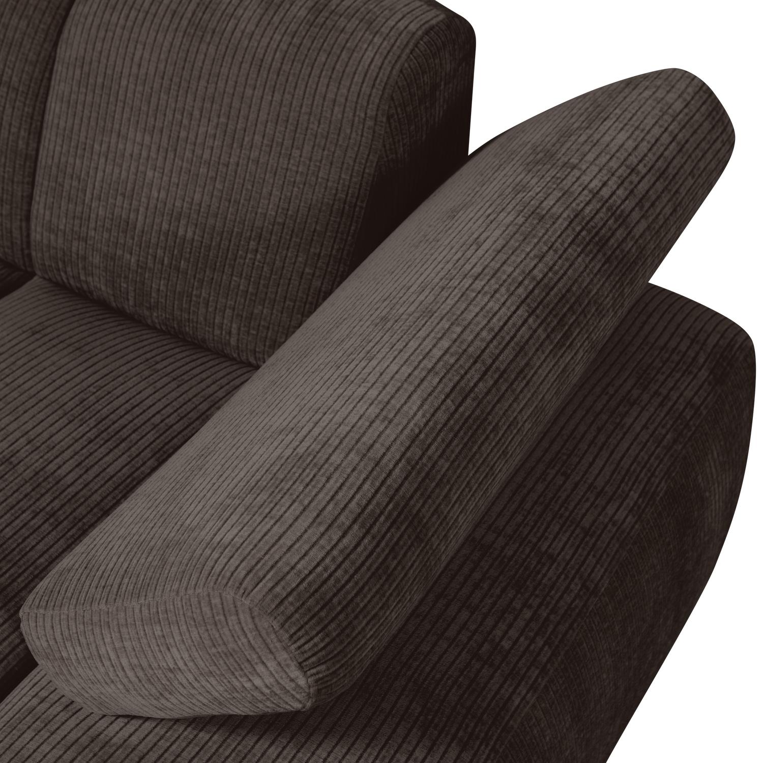 WOOOD Mojo Chaise Longue Elementenbank Rechts - Ribstof - Bruin