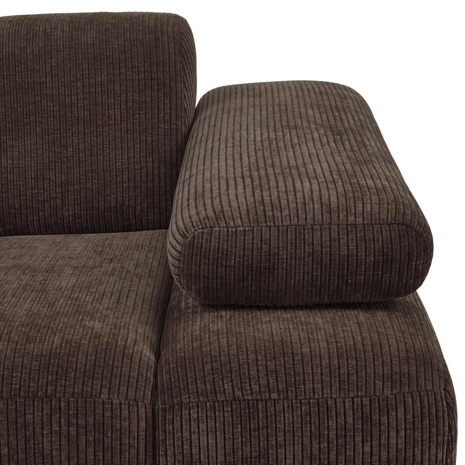 WOOOD Mojo 1-Zits Bank Met Arm Rechts - Ribstof - Bruin - 74x120x97