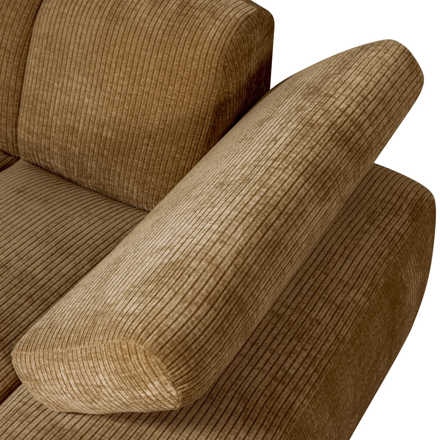 WOOOD Mojo Chaise Longue Elementenbank Rechts - Ribstof - Honing Geel