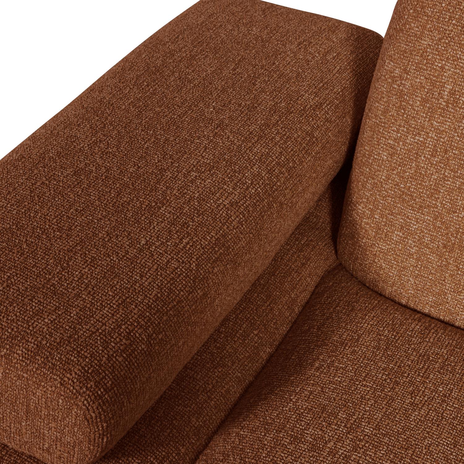WOOOD Mojo 1-Zits Bank Met Arm Links - Bouclé - Roest Bruin Melange