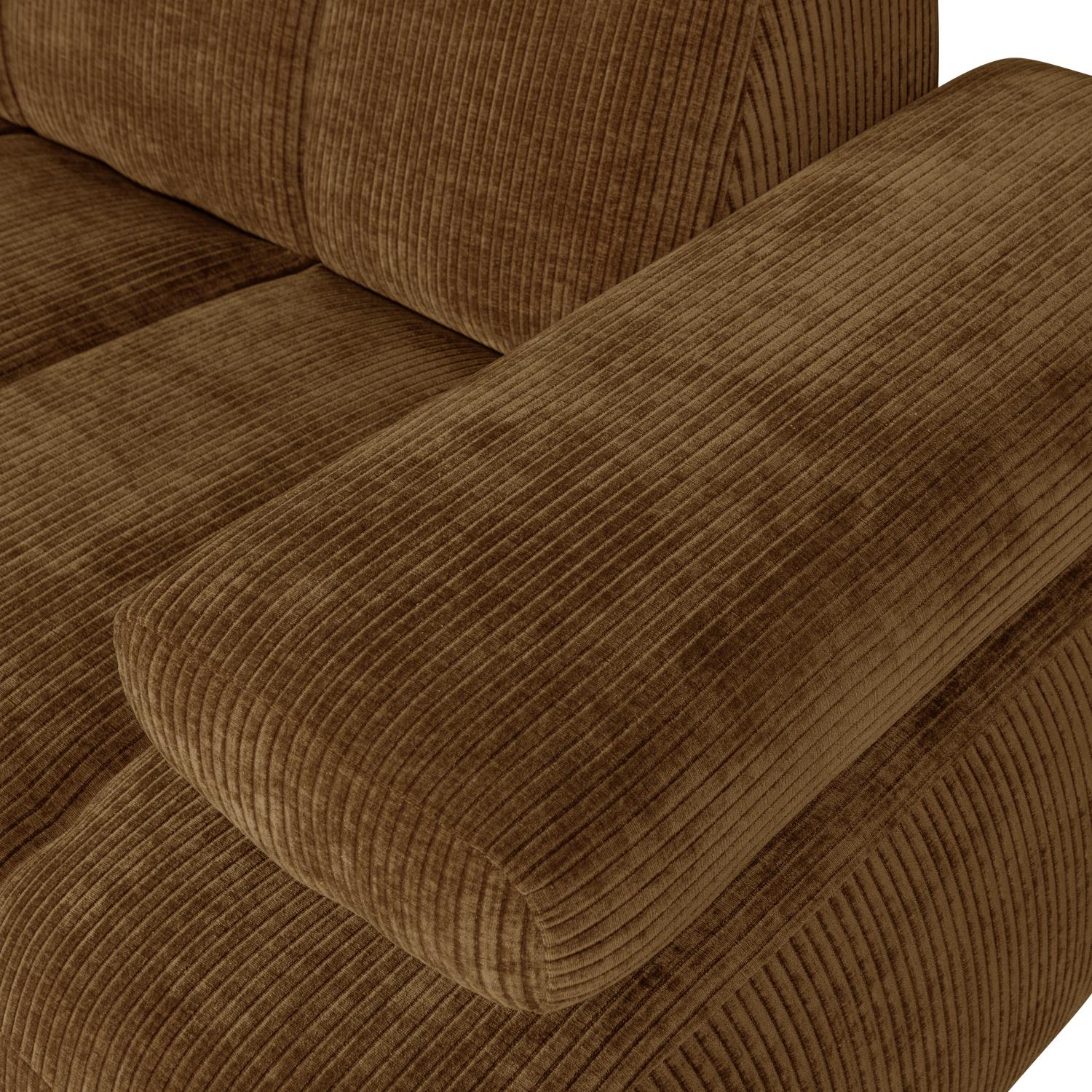 WOOOD Mojo 1,5-Zits Bank Met Arm Rechts - Ribstof - Geel - 74x160x67