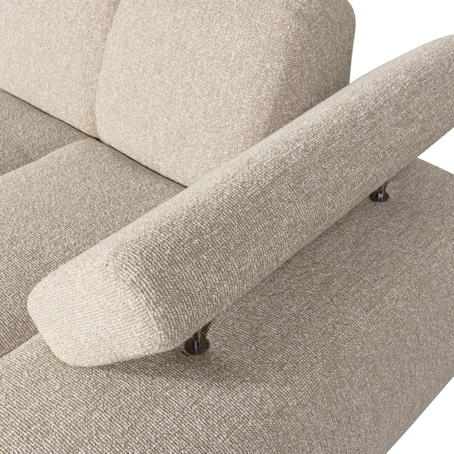 WOOOD Mojo Chaise Longue Elementenbank Rechts - Bouclé - Beige