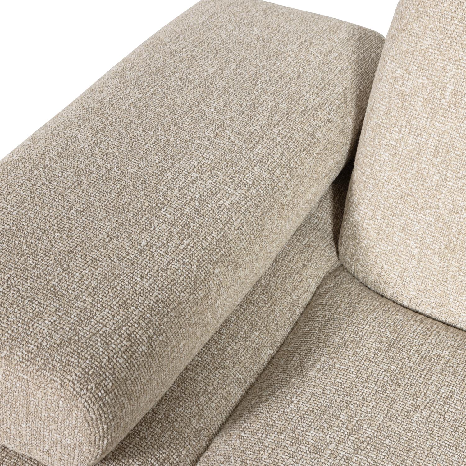 WOOOD Mojo 1-Zits Bank Met Arm Links - Bouclé - Beige - 74x120x97