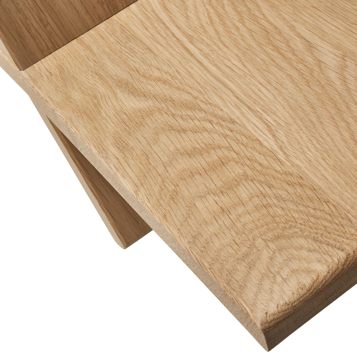 WOOOD Jet Boekenstandaard - Eiken - Naturel - 19x40x26