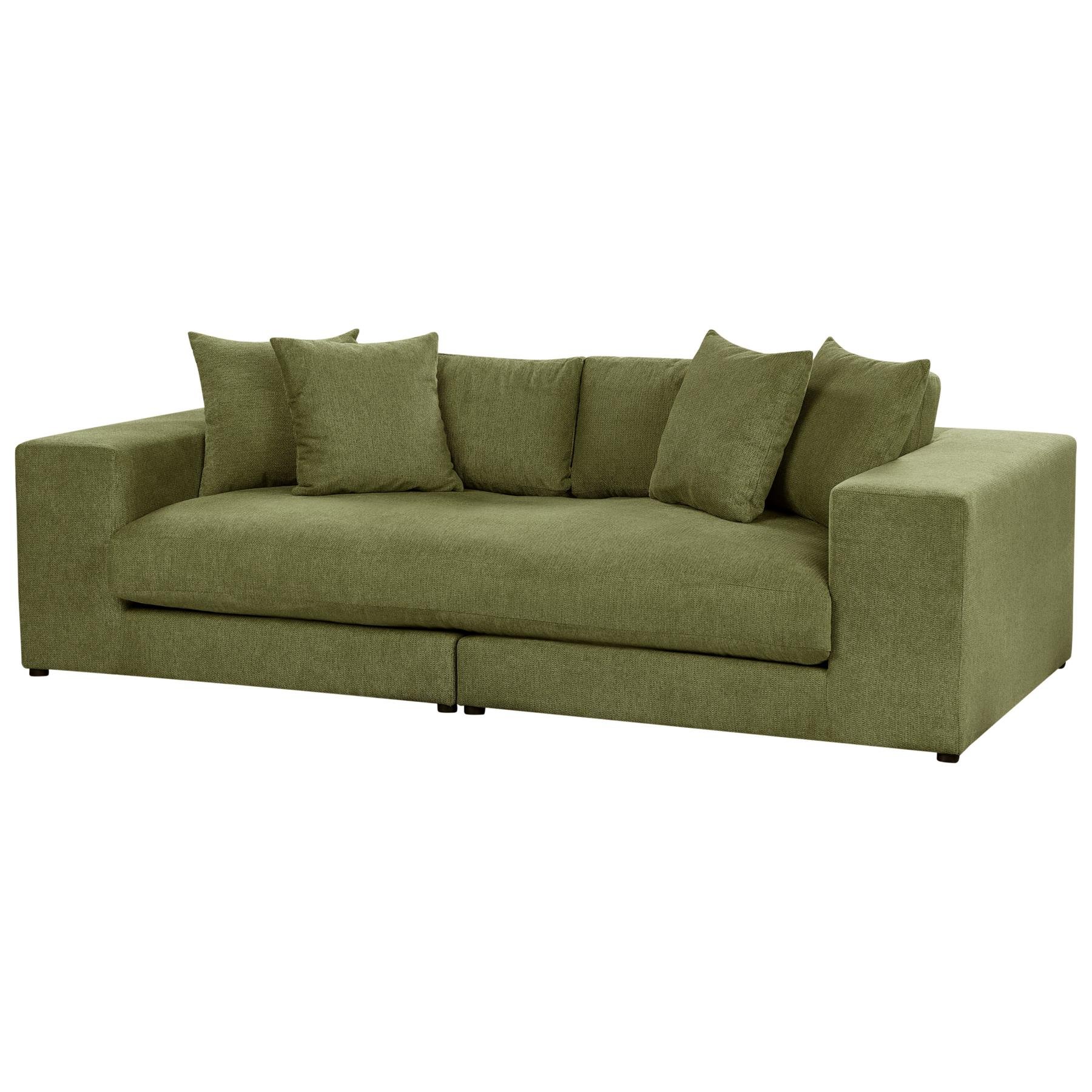 Beliani - GLORVIKA - Driezitsbank - Groen - Polyester