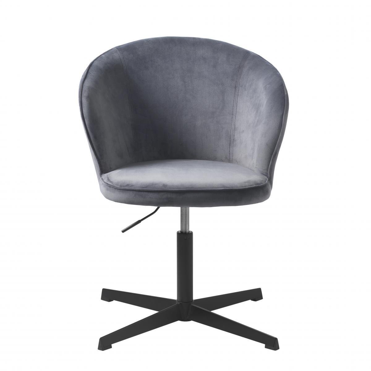 Nordic Home Arvid bureau armstoel - velvet - grijs