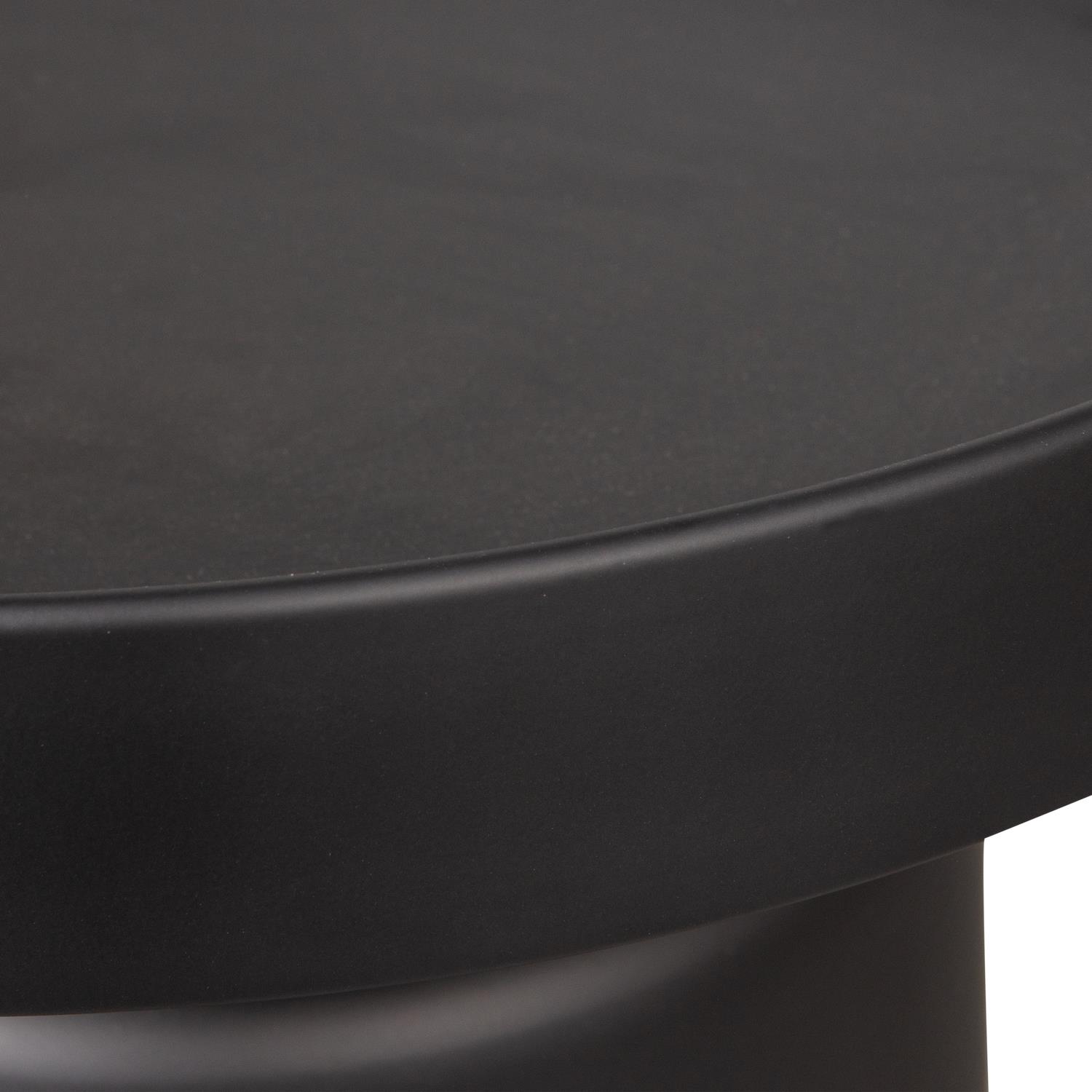 WOOOD bijzettafel Peer - Metaal - Zwart - 45Ø49 cm