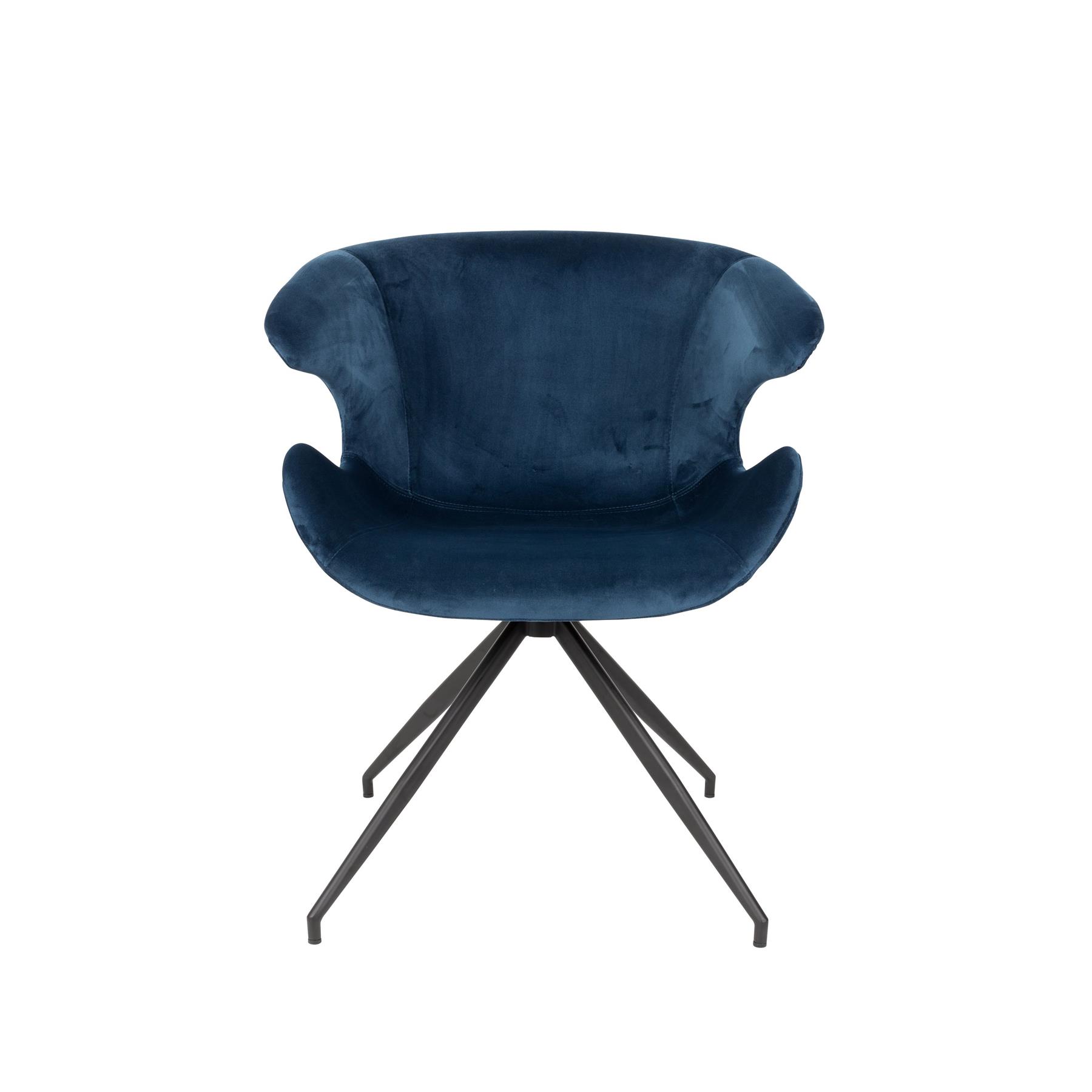 Zuiver Mia Eetkamerstoelen met armleuning Blauw - Set van 2