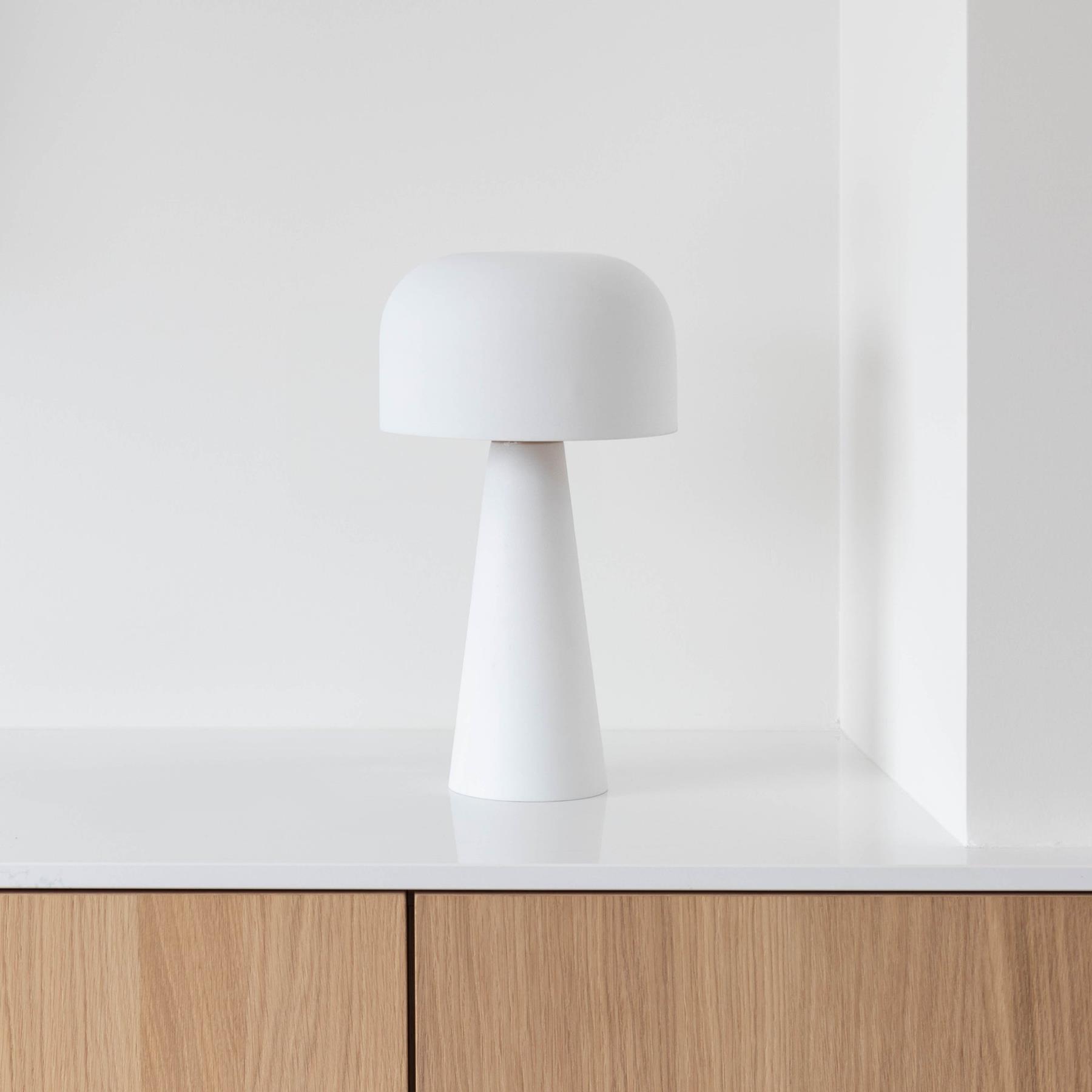 Atmooz Mush - Tafellamp - Wit - Paddenstoel - Mushroom - 25x45x25cm - Metaal