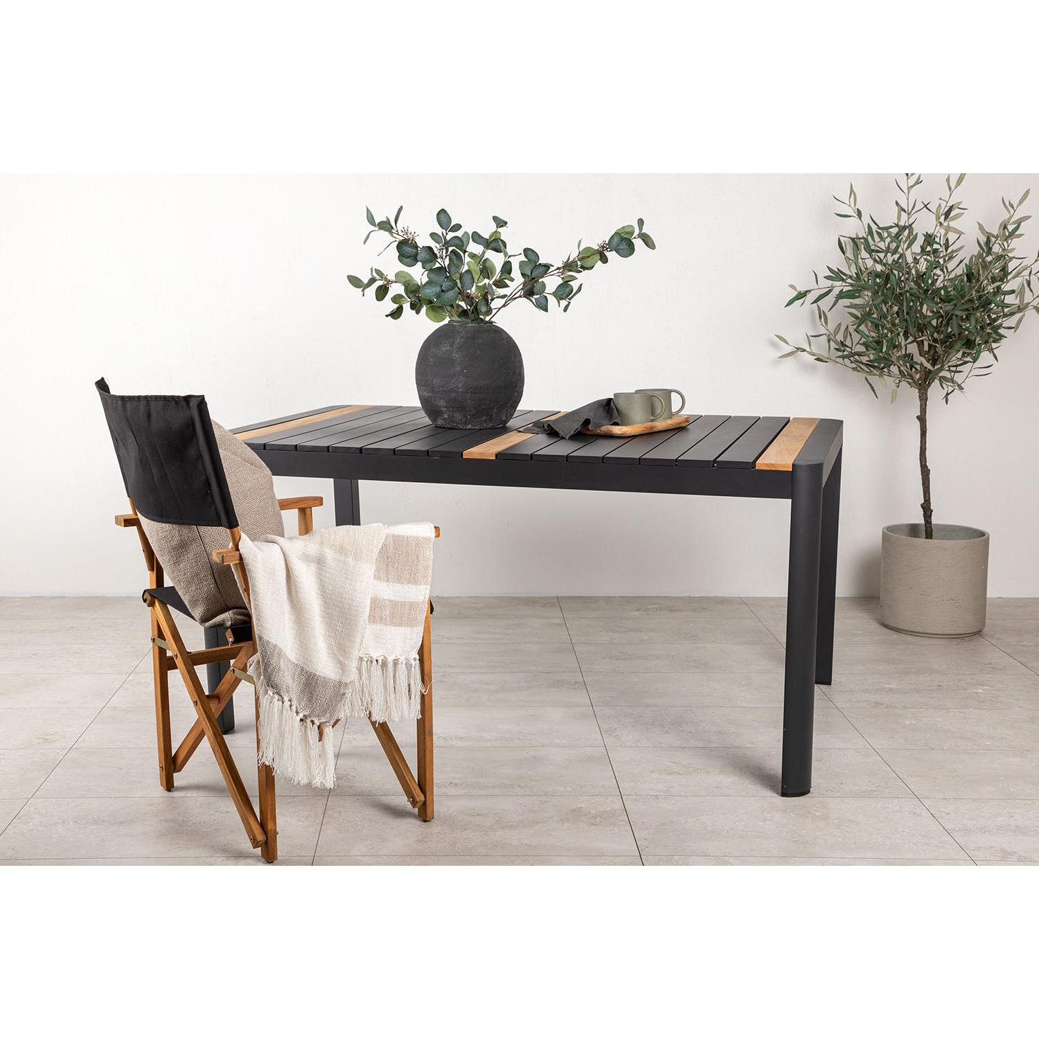 Rebellenclub Ferna Tuintafel - 150 x 90cm - Zwart