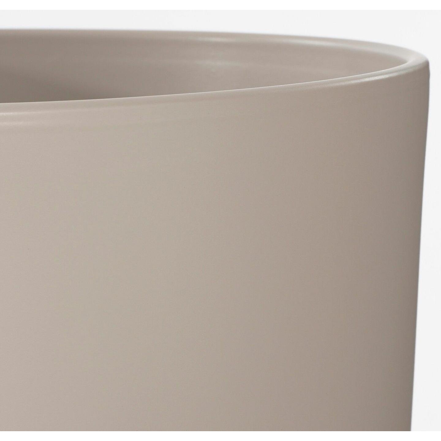 Mica Decorations Tusca Bloempot - H23 x Ø25 cm - Mat - Taupe