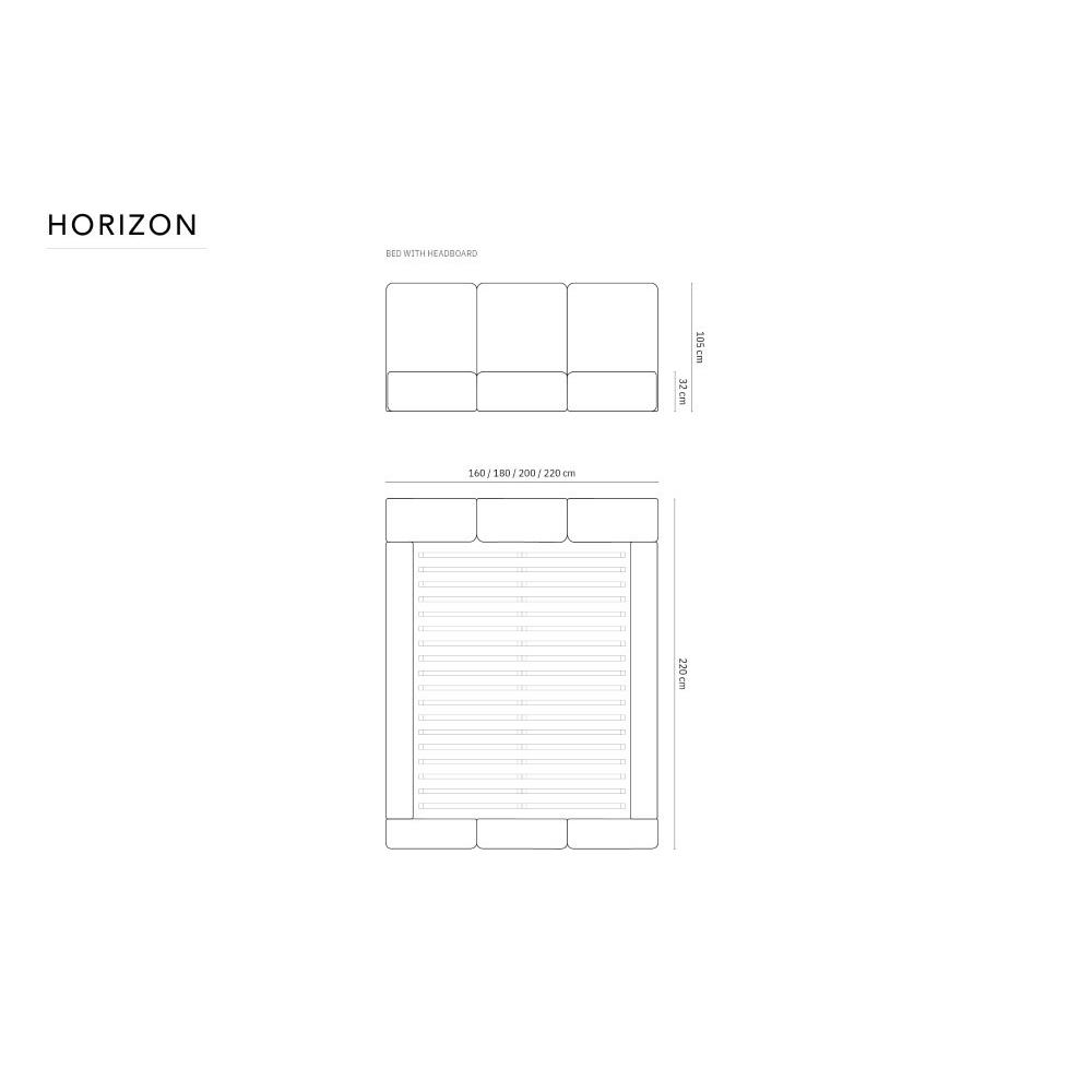 Windsor & Co Horizon Bedframe met Opbergvak - 180 x 200 cm - Fluweel - Donkergrijs
