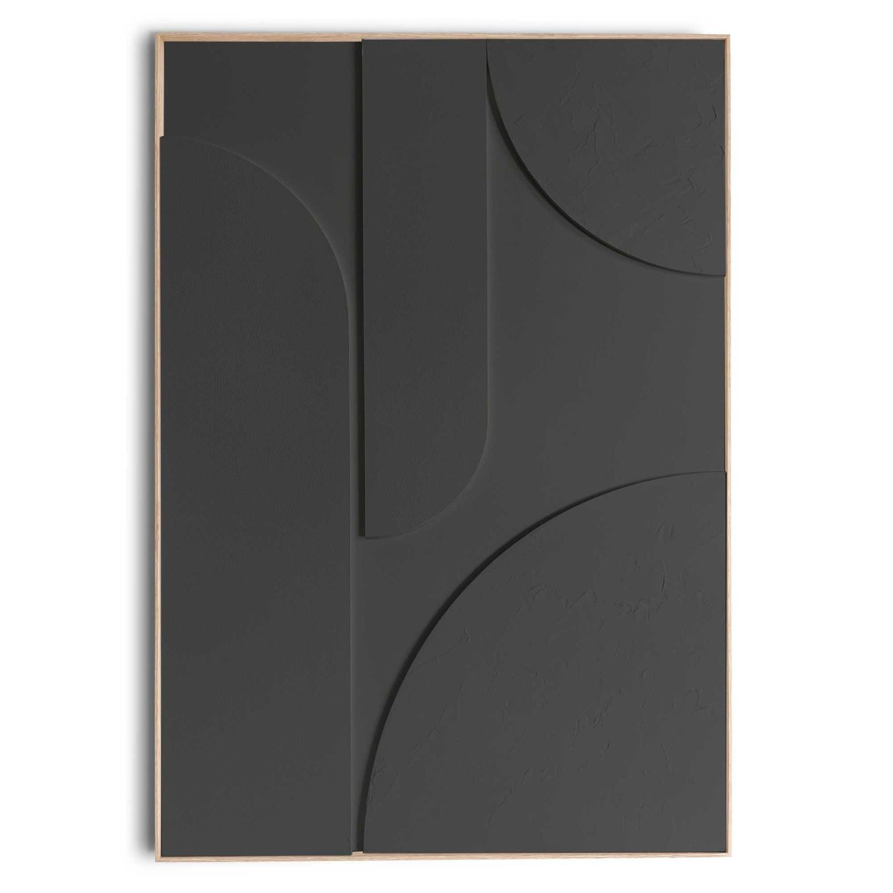 Reinders - Saturn Charcoal - Relief Art Schilderij 70x50cm Hout