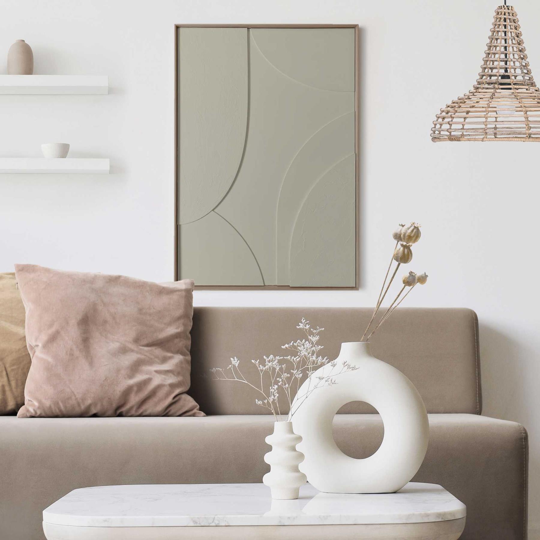 Reinders - Terrace Sage Green - Relief Art Schilderij 70x50cm Hout
