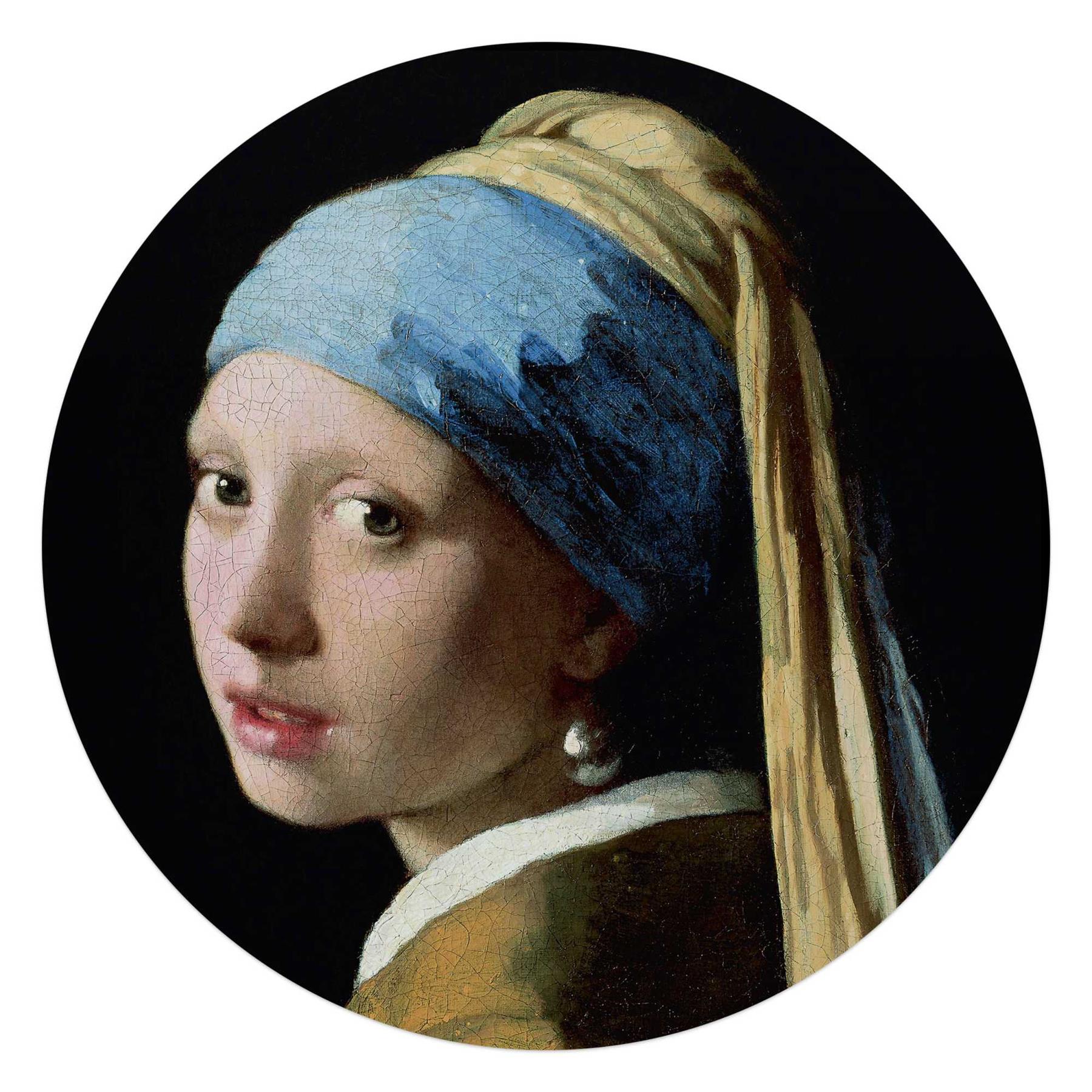 Reinders - Old Masters - girl pearl earring - Glasschilderij Ø 70cm