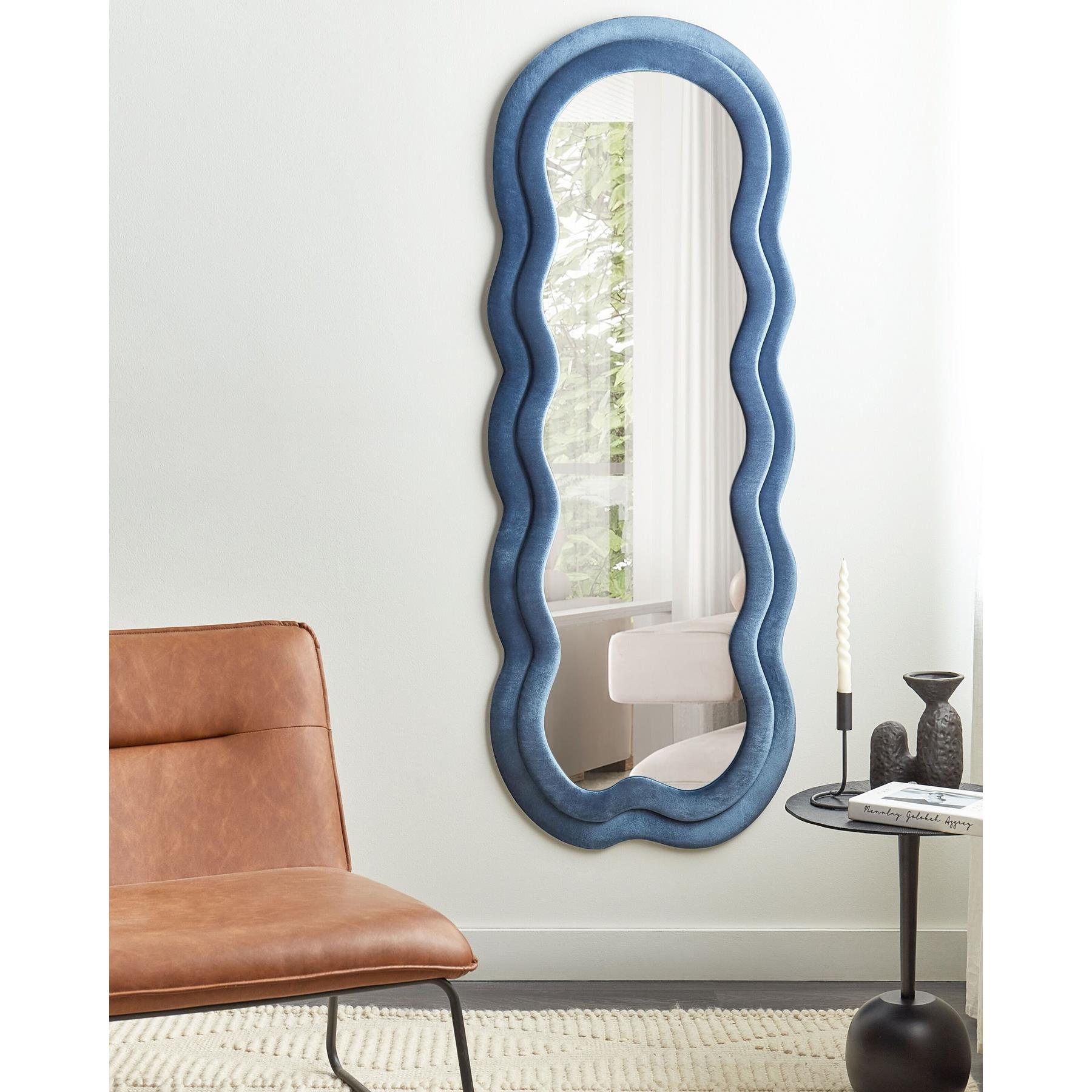 Beliani - LACS - Wandspiegel - Blauw - MDF
