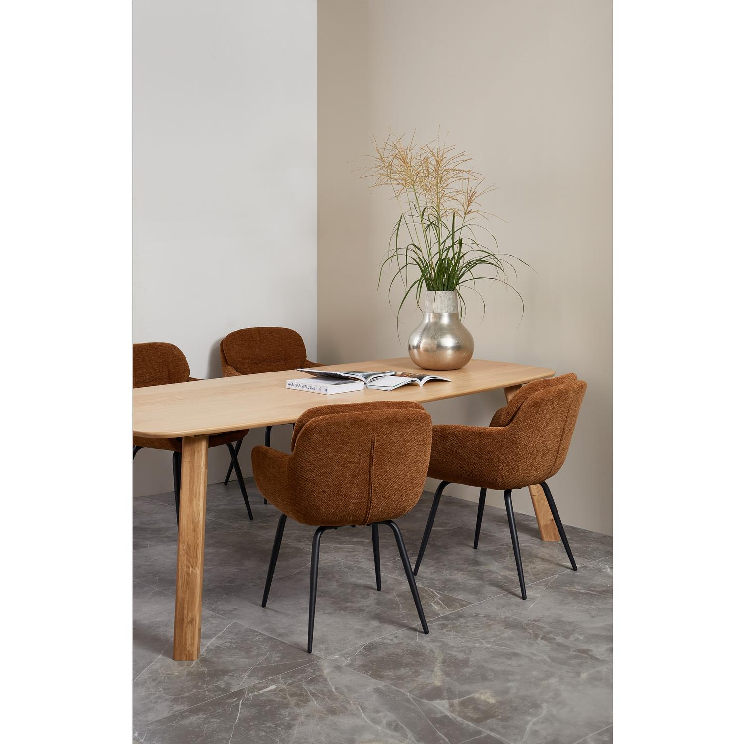 WOOOD Tablo Eettafel Deens Ovaal 220x100 - Eiken - Transparant